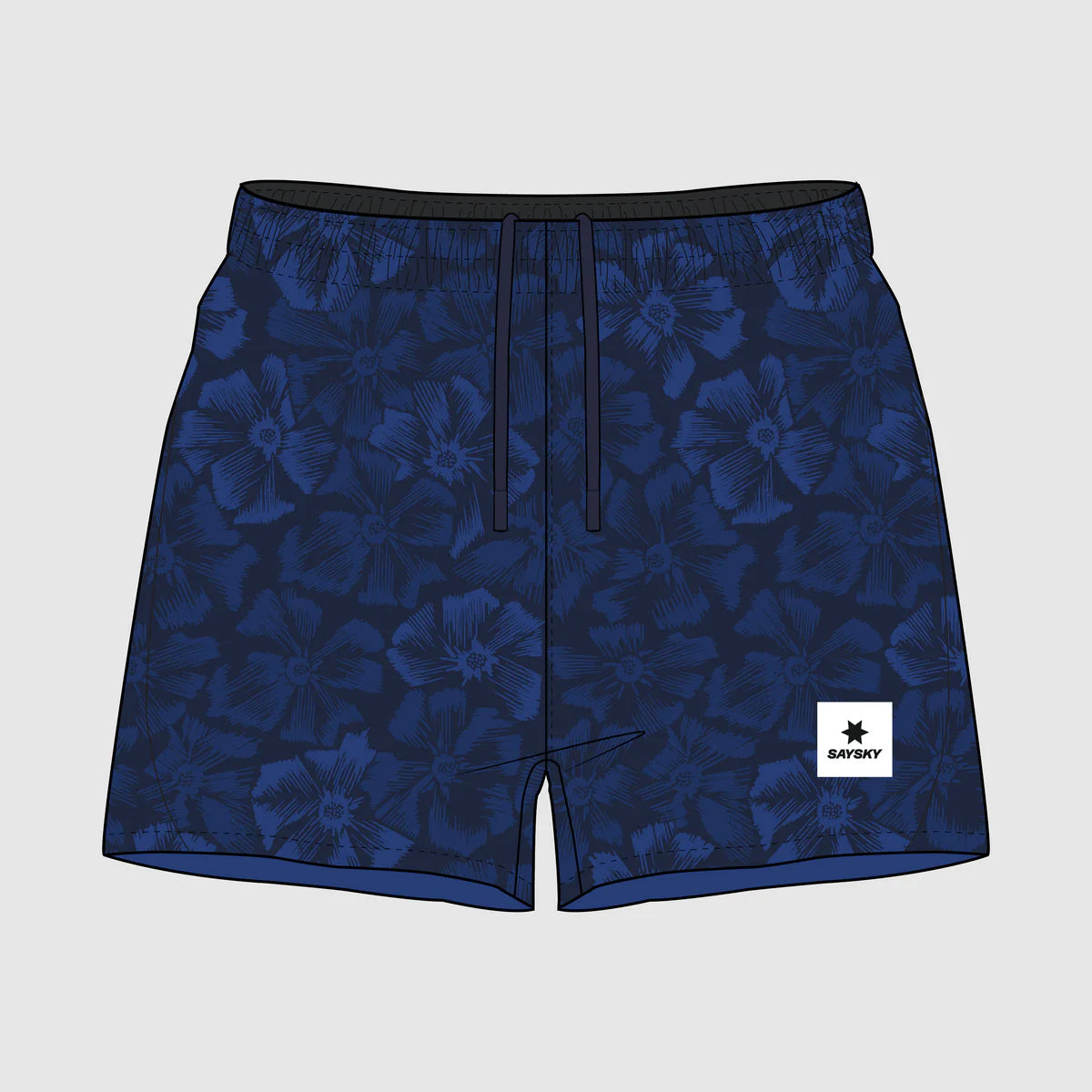 Flower Pace Shorts 5" - 1029 - Blue AOP