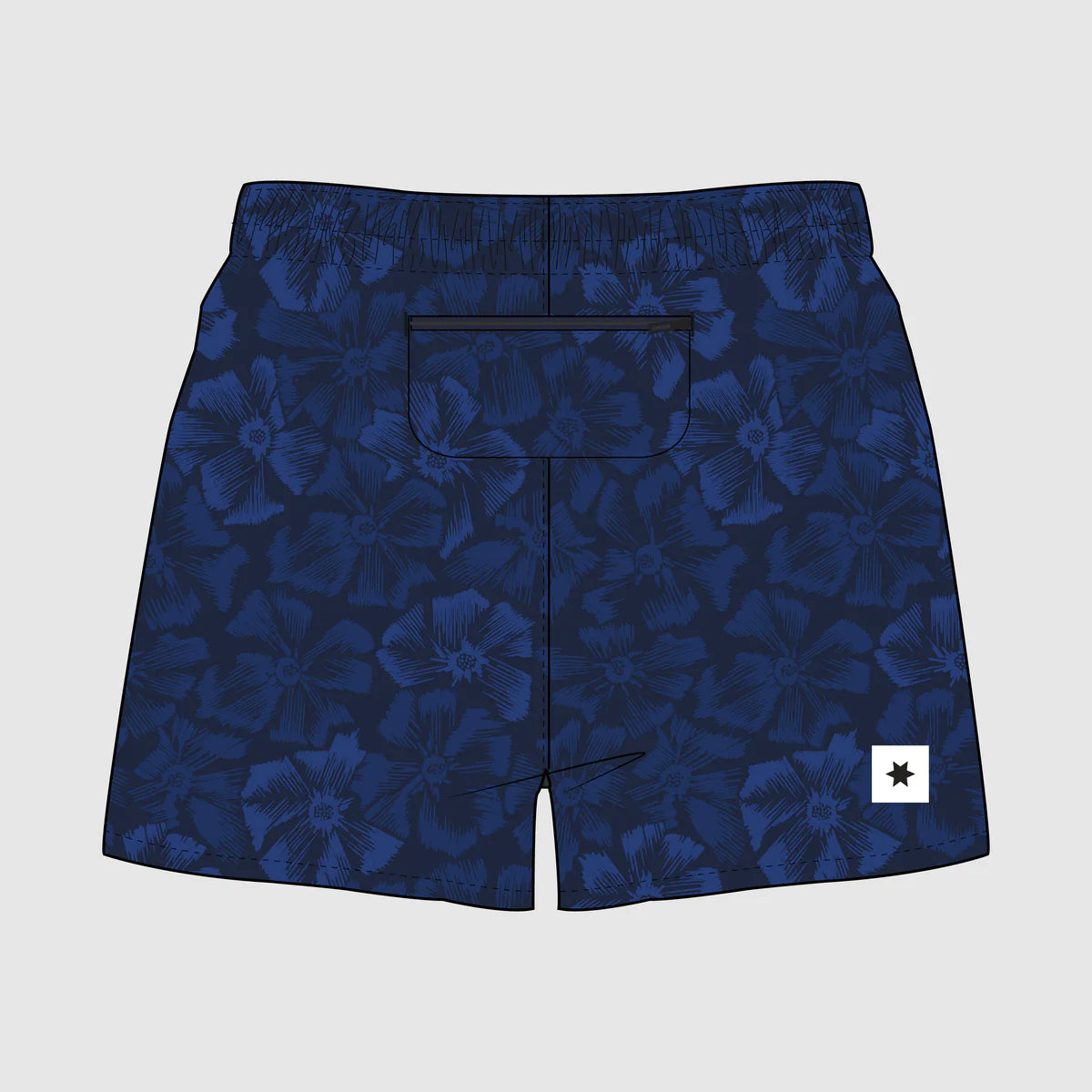 Flower Pace Shorts 5" - 1029 - Blue AOP
