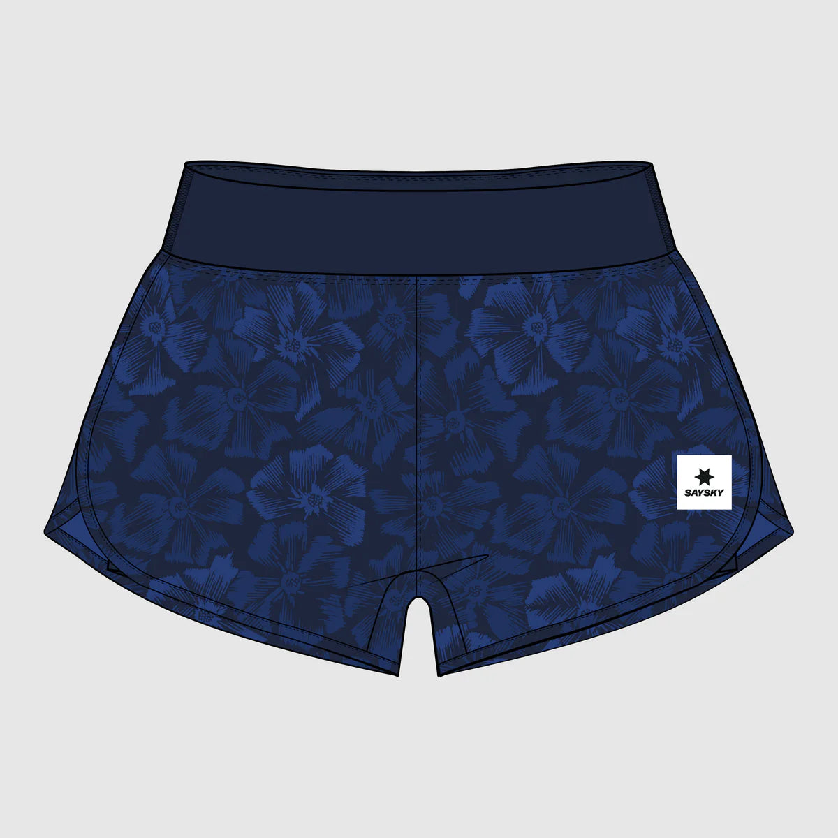 W Flower Pace Shorts 3" - 1029 - Blue AOP
