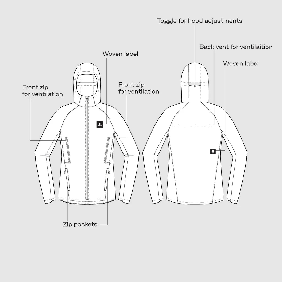 W Clean Pace Shield Jacket - 214 - Blue