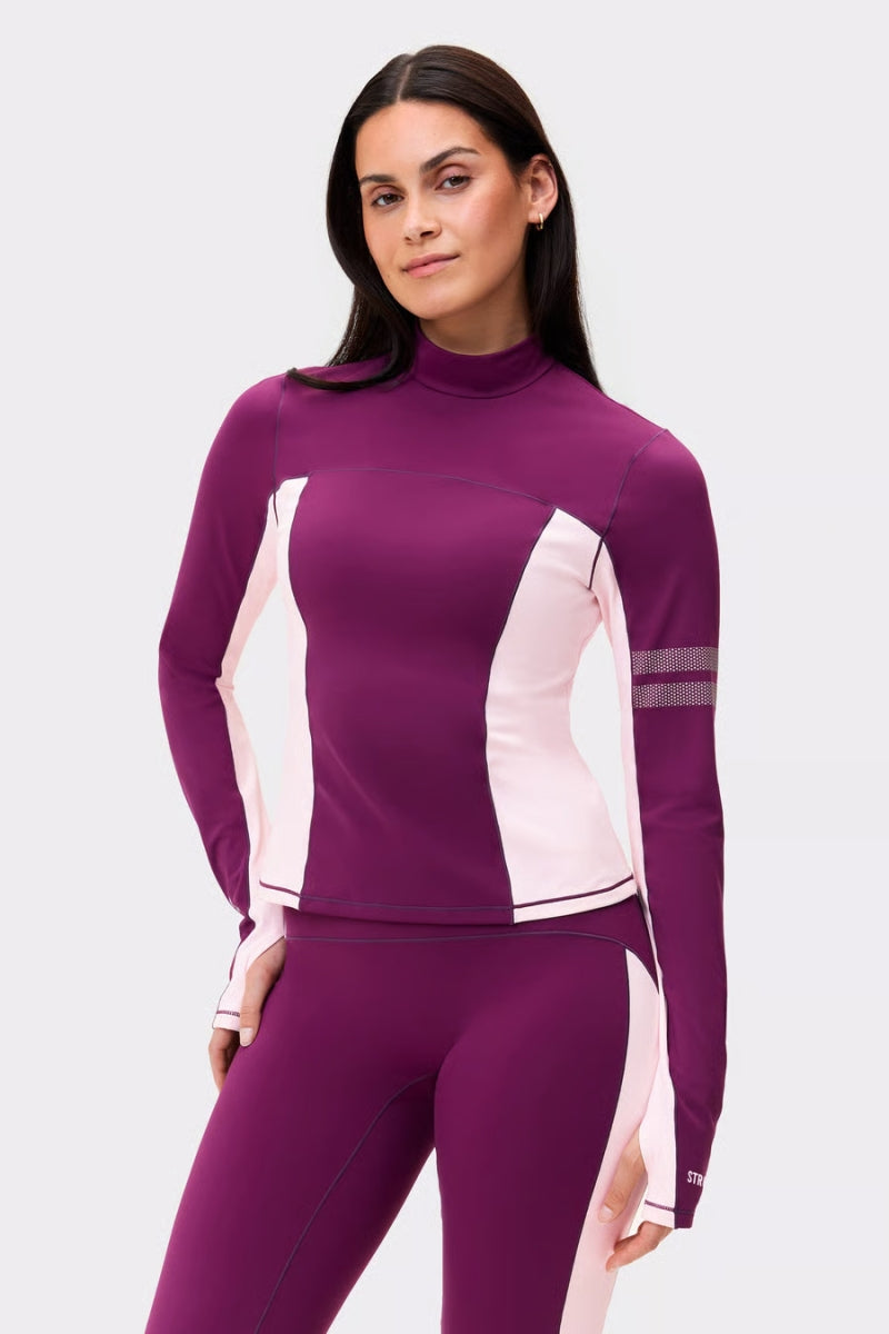 Thermal Poloshirt - Aubergine Purple