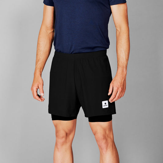 2 in 1 Pace Shorts 5" - 301 - Black