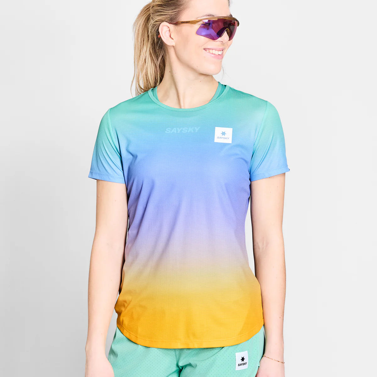 W Drip Dye Flow T-Shirt - 1033 - Purple AOP