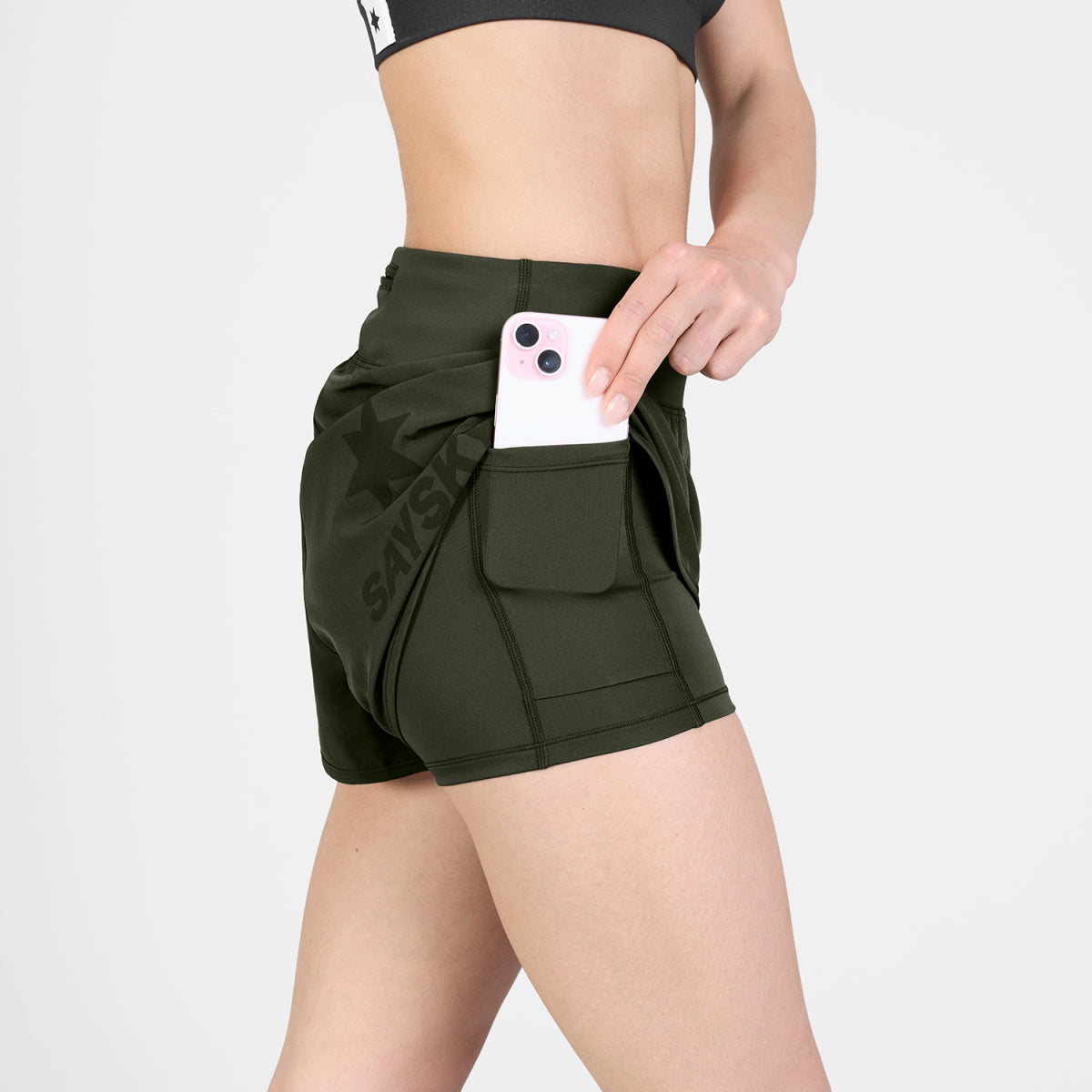 W Pace Shorts 3" - Green