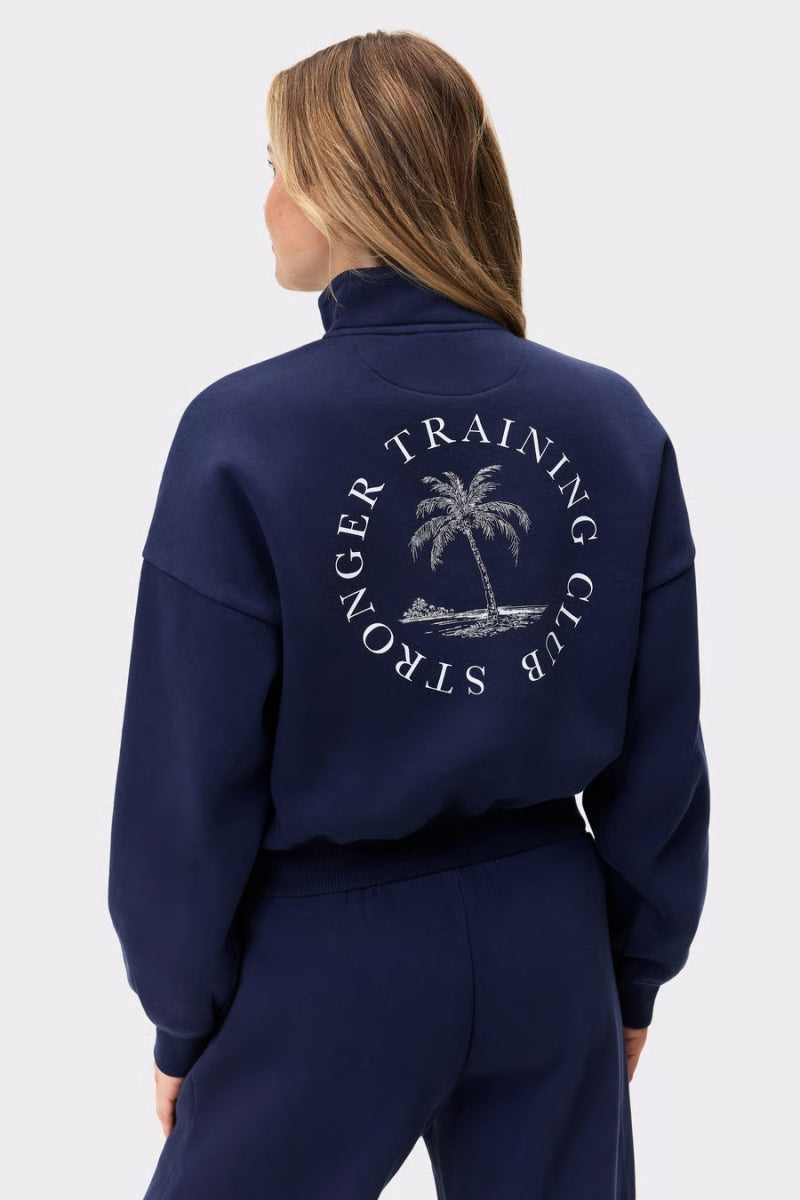Half Zip Sweatshirt - Navy blazer