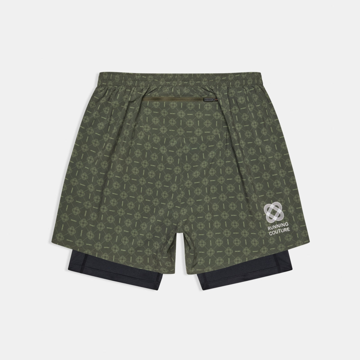 Couture Pace 2 in 1 Shorts 5" - Green AOP