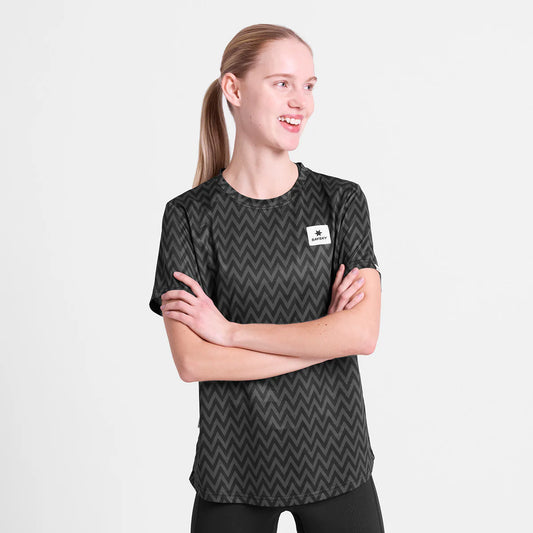 W Zig Zag Combat T-Shirt - Black